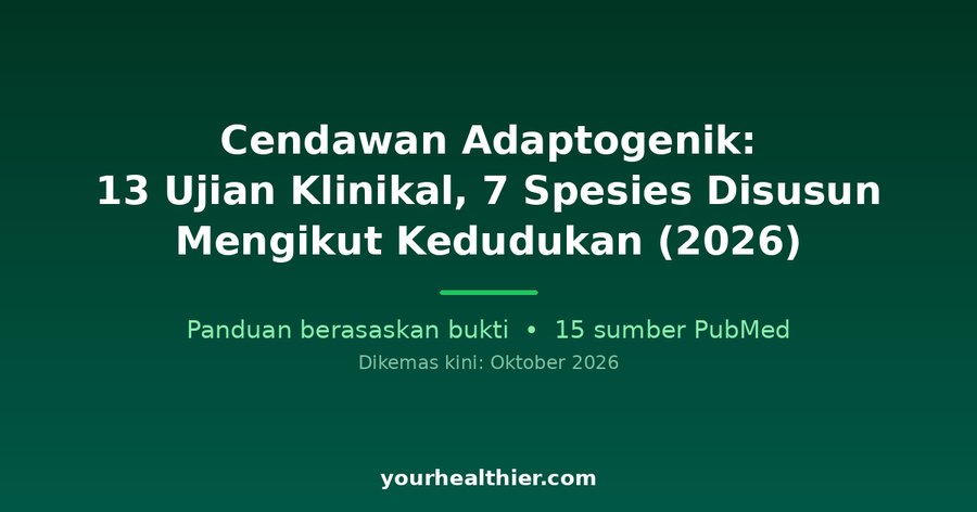 Cendawan Adaptogenik: 13 Ujian Klinikal, 7 Spesies Disusun Mengikut Kedudukan (2026)