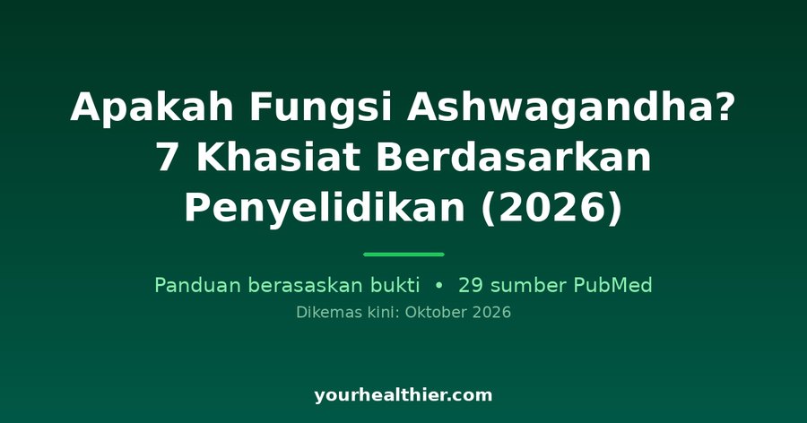 Apakah Fungsi Ashwagandha? 7 Khasiat Berdasarkan Penyelidikan (2026)