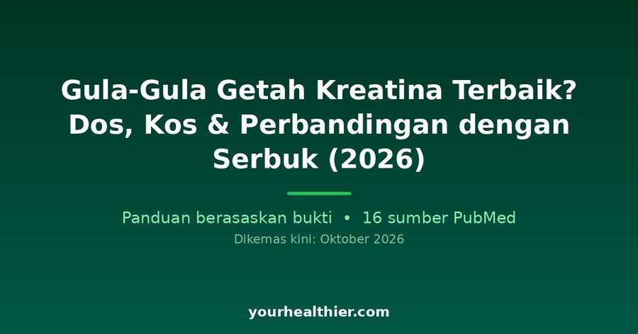 Gula-Gula Getah Kreatina Terbaik? Dos, Kos & Perbandingan dengan Serbuk (2026)