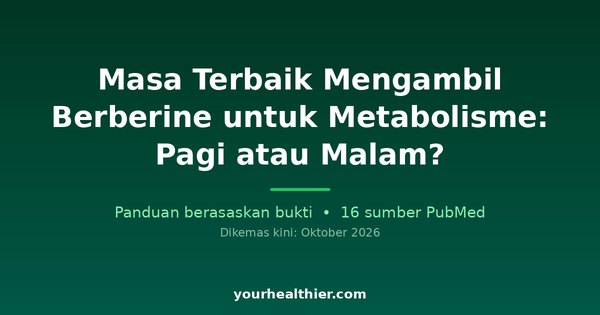 Masa Terbaik Mengambil Berberine untuk Metabolisme: Pagi atau Malam?