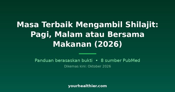 Masa Terbaik Mengambil Shilajit: Pagi, Malam atau Bersama Makanan (2026)