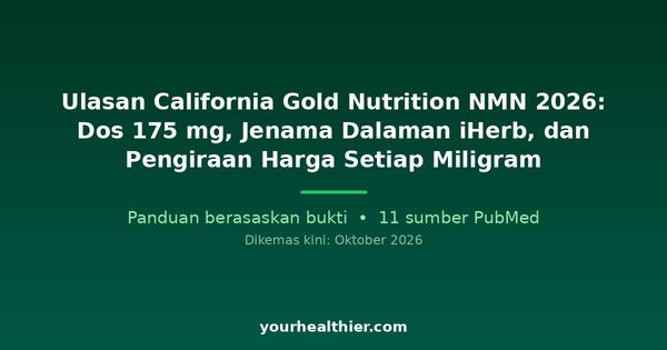 Ulasan California Gold Nutrition NMN 2026: Dos 175 mg, Jenama Dalaman iHerb, dan Pengiraan Harga Setiap Miligram