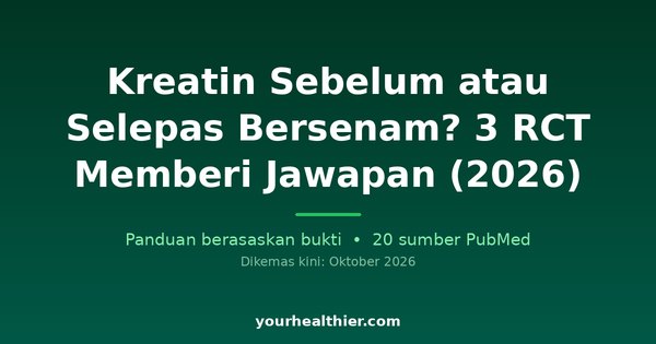 Kreatin Sebelum atau Selepas Bersenam? 3 RCT Memberi Jawapan (2026)