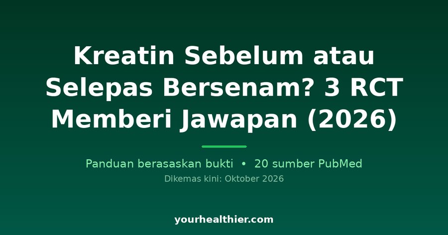 Kreatin Sebelum atau Selepas Bersenam? 3 RCT Memberi Jawapan (2026)