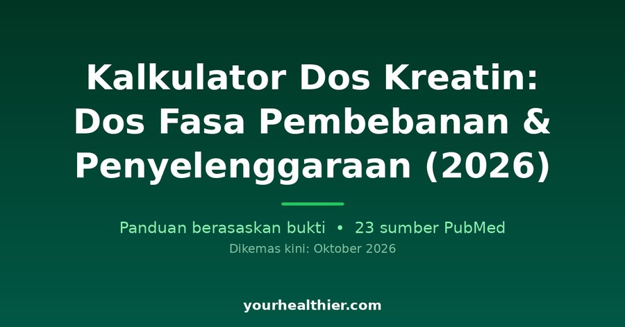 Kalkulator Dos Kreatin: Dos Fasa Pembebanan & Penyelenggaraan (2026)