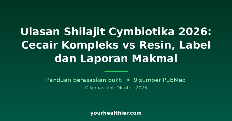 Ulasan Shilajit Cymbiotika 2026: Cecair Kompleks vs Resin, Label dan Laporan Makmal