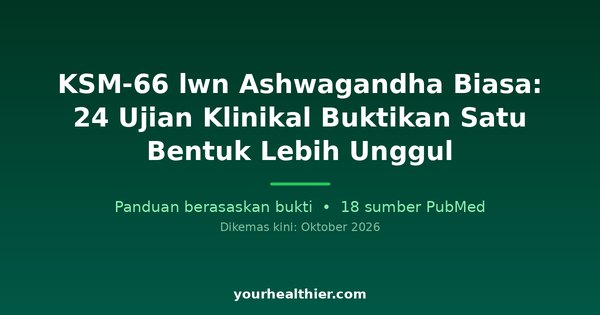 KSM-66 lwn Ashwagandha Biasa: 24 Ujian Klinikal Buktikan Satu Bentuk Lebih Unggul