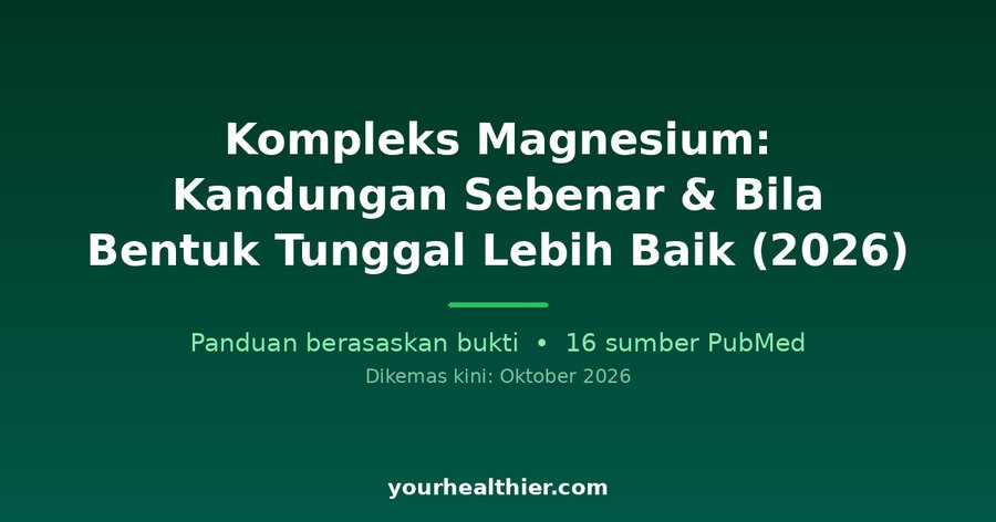 Kompleks Magnesium: Kandungan Sebenar & Bila Bentuk Tunggal Lebih Baik (2026)