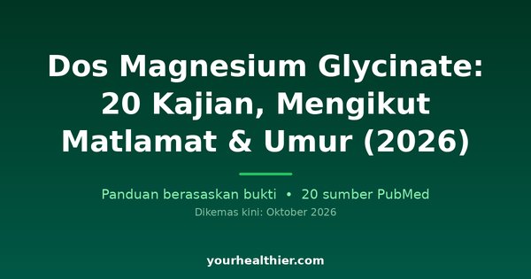 Dos Magnesium Glycinate: 20 Kajian, Mengikut Matlamat & Umur (2026)