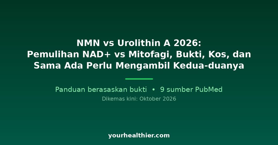 NMN vs Urolithin A 2026: Pemulihan NAD+ vs Mitofagi, Bukti, Kos, dan Sama Ada Perlu Mengambil Kedua-duanya
