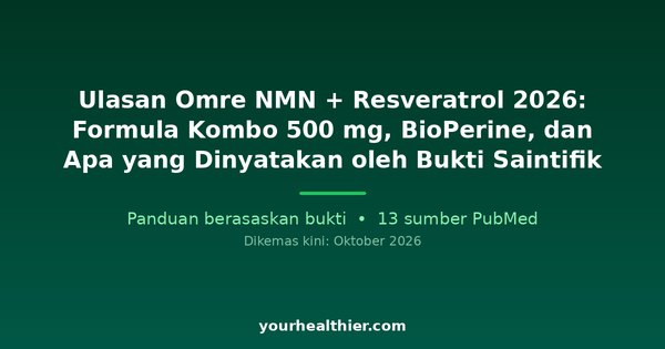 Ulasan Omre NMN + Resveratrol 2026: Formula Kombo 500 mg, BioPerine, dan Apa yang Dinyatakan oleh Bukti Saintifik