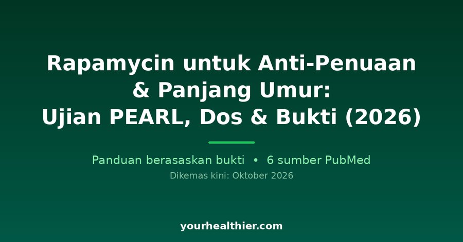 Rapamycin untuk Anti-Penuaan & Panjang Umur: Ujian PEARL, Dos & Bukti (2026)