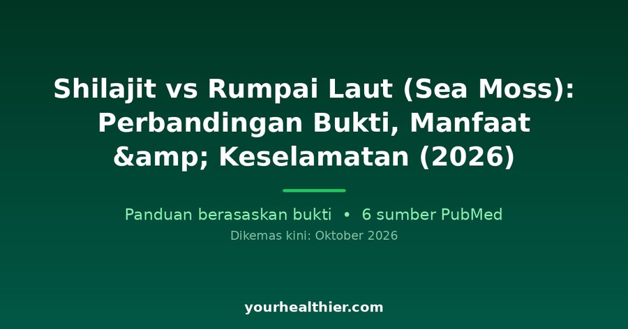 Shilajit vs Rumpai Laut (Sea Moss): Perbandingan Bukti, Manfaat & Keselamatan (2026)