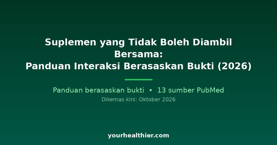 Suplemen yang Tidak Boleh Diambil Bersama: Panduan Interaksi Berasaskan Bukti (2026)