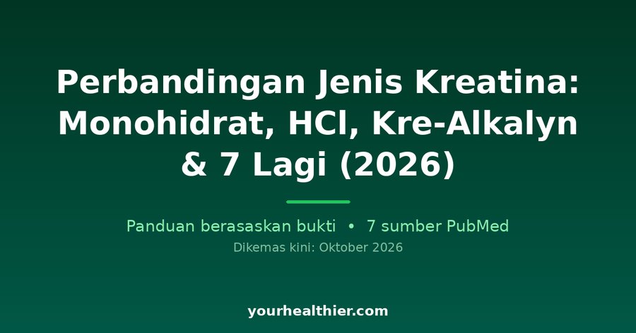 Perbandingan Jenis Kreatina: Monohidrat, HCl, Kre-Alkalyn & 7 Lagi (2026)