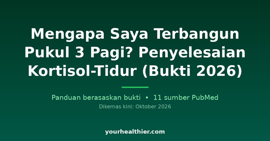 Mengapa Saya Terbangun Pukul 3 Pagi? Penyelesaian Kortisol-Tidur (Bukti 2026)